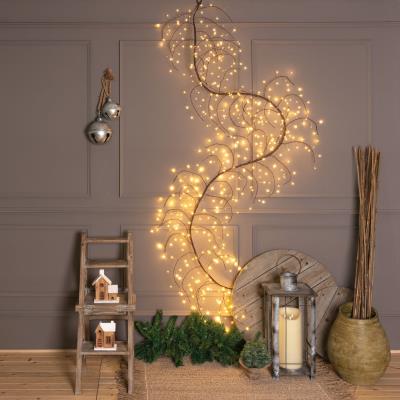 Ramo luminoso modellabile e rampicante marrone 504 Led - Bianco Caldo