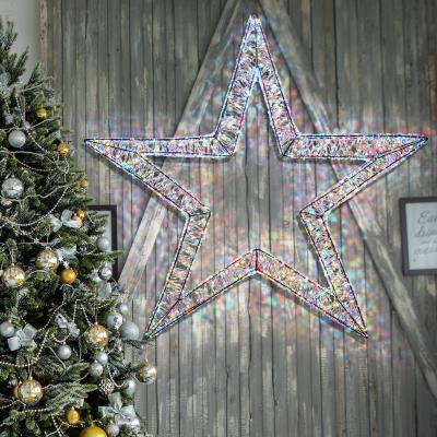 Stella luminosa in metallo marrone 7000 Led con flash 3D - RGB