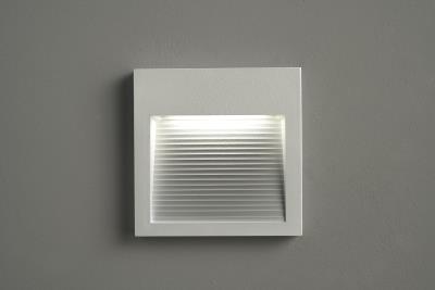 Applique segnapasso a Led quadrata grigio perla - Flat