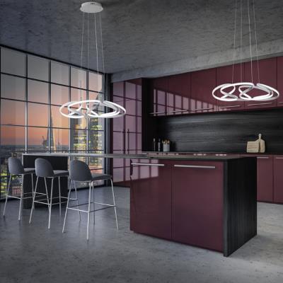 Sospensione led Flower nera