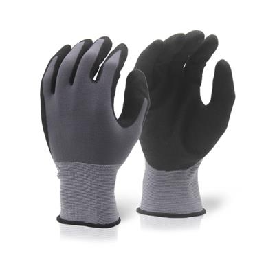 Guanti di protezione in nylon/lycra e schiuma di nitrile nero - 10 pezzi