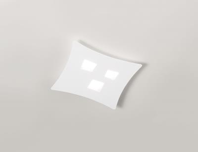 Plafoniera moderna a rombo morbido con quadri di luce bianca - Isotta