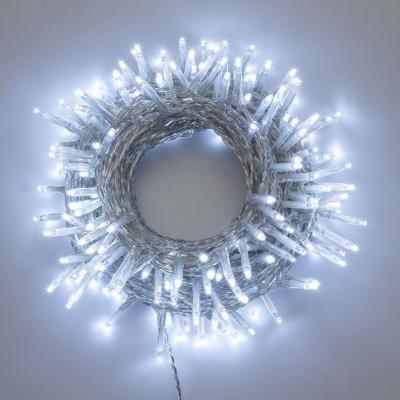 Catena luminosa 360 Led con cavo trasparente - Bianco Freddo