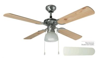 Ventilatore da soffitto 4 pale Ø 105cm bicolore - cromato