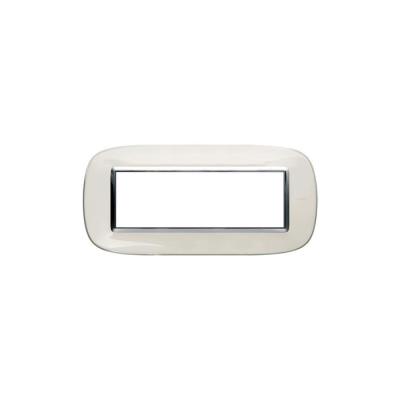 Placca Axolute 6 moduli bianco liquid