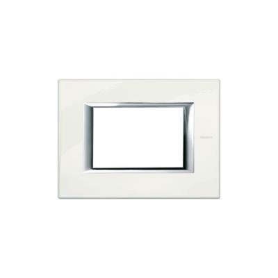 Placca Axolute 3 moduli bianco Limoges