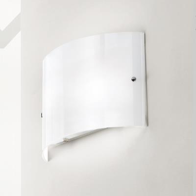 Plafoniera moderna con diffusore in vetro bianco lucido - Michela