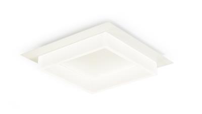 Plafoniera a Led quadrata con diffusore in rilievo bronzo - Square