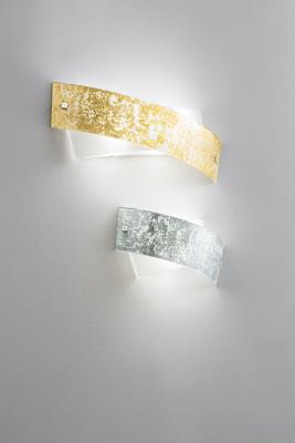 Applique moderna in vetro decorato in foglia d'oro - Camilla