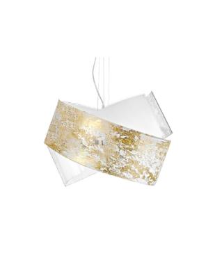Sospensione moderna in vetro decorato in foglia d'oro - Camilla