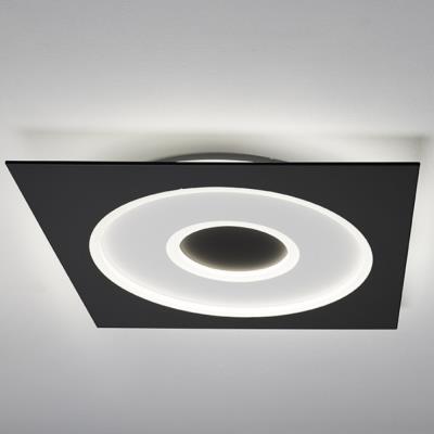 Plafoniera quadrata led Speaker nera