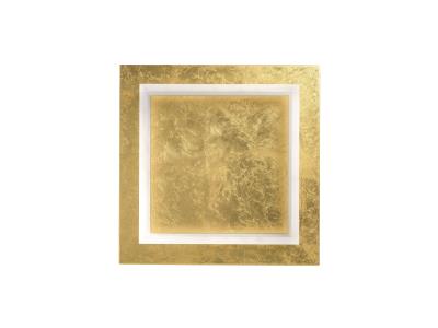 Plafoniera a Led quadrata con diffusore in rilievo foglia d'oro - Square