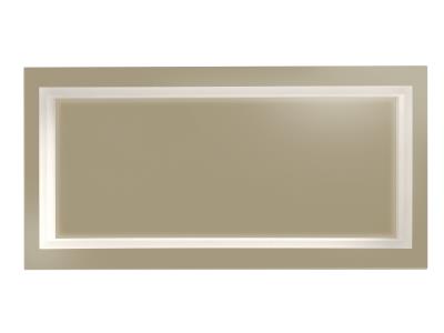 Plafoniera a Led rettangolare con diffusore in rilievo tortora - Square