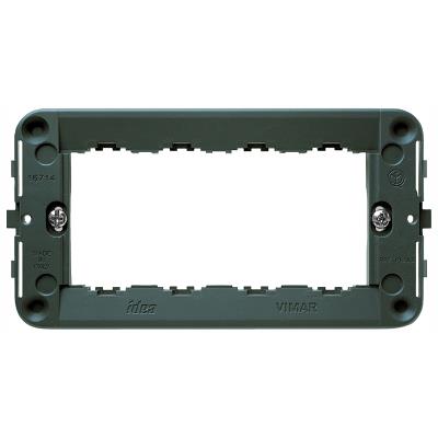 Supporto porta frutti per scatola rettangolare 4 moduli - Idea 