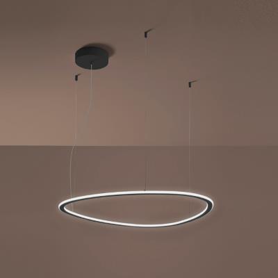 Sospensione led integrato Tris S nera